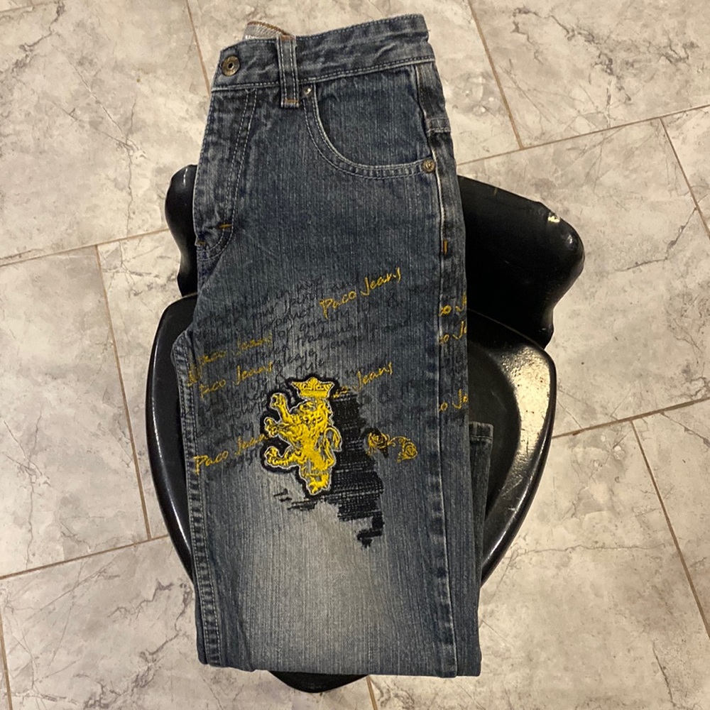 Paco Jeans - wide leg size 5  minor distress on back hem - super cool